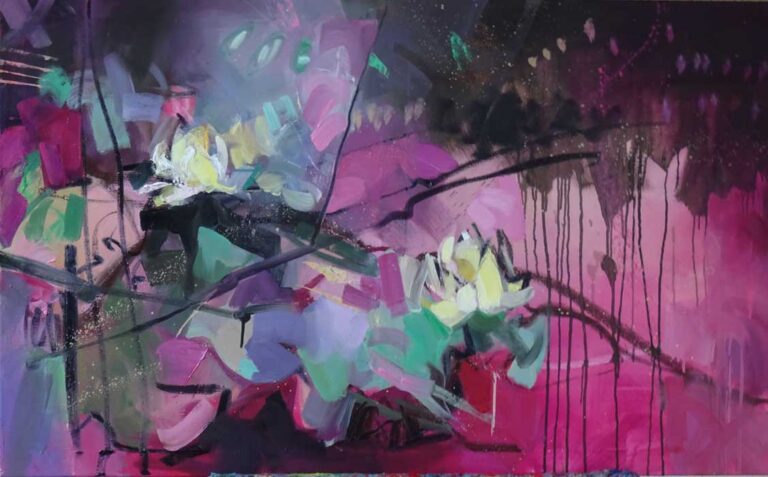 lilly pond 17, 120x150, oil/leinwand, 2026
